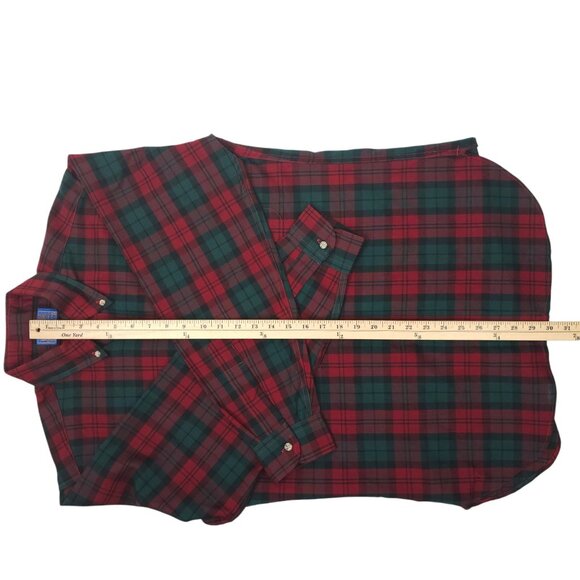 Sir Pendleton Tartan Plaid Shirt READ Mens M Vintage 70s Virgin Wool USA Made - Picture 12 of 16